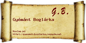 Gyémánt Boglárka névjegykártya